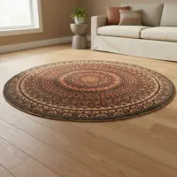 Alfombra Reversible Yute Natural Importada Pushkar Tienda 1.2 M Modelo 2