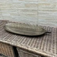 Centro De Mesa Plato Decorativo Importado Mdf Pushkar Tienda Dorado Oscuro