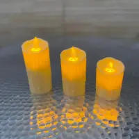 Juego 3 Velas Led C Movimiento Importadas De 7-9-11cm A Pila Vela Led X3