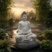 Buda Gigante En Resina Apto Exterior 80 Cm Figura Zen Jardin