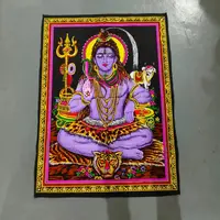 Tapiz Dioses India 100 X 80 Cm Importado Con Lentejuelas