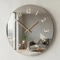 Reloj De Pared Grande Analógico Decorativo Pushkar Negro