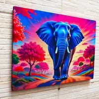 Cuadro De Tela Pintado Artesanal 40x30 Cm  Pushkar Tienda