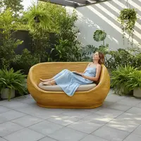 Sillón Ratán Sintético 2 Cuerpos Apto Exterior Importado