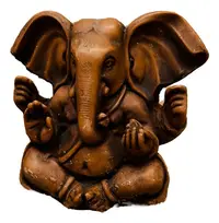 Imagen Estatuilla Ganesha En Resina Simil Madera Apto Exter Marrón Claro