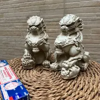 Perros Fu X 2 Estatuilla Resina Import Protección Feng Shui Modelo 2