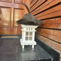 Farol Fanal De Bali Madera/vidrio Importado Indonesia Unico Mix