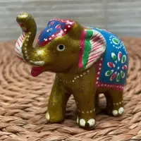 Set De 3 Elefantes De Resina Importados De India Abundancia