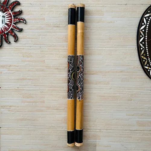 Palo De Lluvia Original D Indonesia 100% Artesanal Pushkar Puntillismo