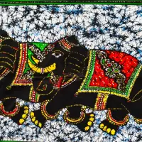 Tapiz Dioses India 100 X 80 Cm Importado Con Lentejuelas