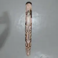 Mascara De Madera De Oriente Colgante Artesanal Decorativa Marrón