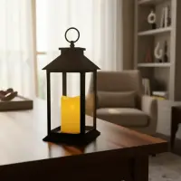 Farol Con Vela Led 32 Cm Fanal Importado A Pila Iluminacion