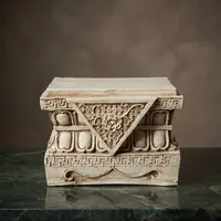 Base Para Estatuilla Resina Apto Exterior Ideal Jardín Blanco