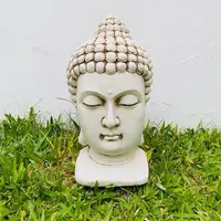 Estatua Cabeza De Buda De 50 Cm Apto Exterior En Resina