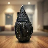 Fanal Oxido Portavela Farol Importado De India 35 Cm Alto 