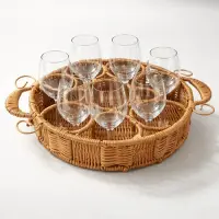 Bandeja Organizador Rectangular 8 Vasos-copas Importado  