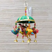 Movil Decorativo Importado India Calesita Llamador Elefantes