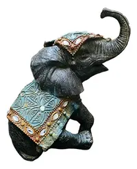 Elefante Abundancia Artesanal 20 Cm Importado Resina