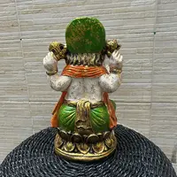 Ganesha Pintada Resina 35 Cm Artesanal Apto Exterior Pushkar Modelo 1