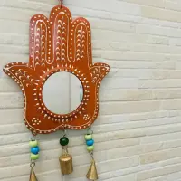 Mano Fatima De Metal De India Móvil Decorativo Hindú Campana