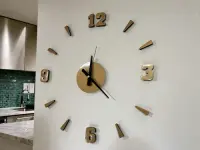 Reloj Analogico Adhesivo Dorado De Pared Pushkar Dorado