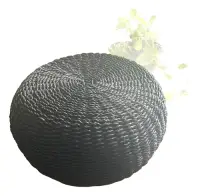 Puf Artesanal Nordico Pintado D Fibra Nartual Banco Mesa Zen