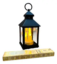 Farol 22 Cm Con 3 Velas Led Fanal Zen A Pila Importado 