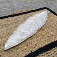 Centro De Mesa Plato Decorativo Importado Mdf Pushkar Tienda Blanco