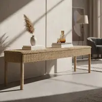Mesa Zen Artesanal Extra Larga Kraft 170 Cm Pushkar Tienda Marrón Claro