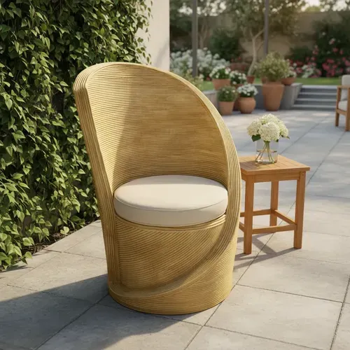 Sillón Maria Artesanal Resina Natural 100% Únicos Pushkar Modelo 1