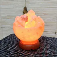 Cuenco De Sal Del Himalaya Energetica Importada Decorativa Rosa Claro