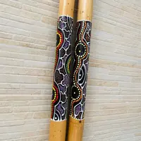 Palo De Lluvia Original D Indonesia 100% Artesanal Pushkar Puntillismo