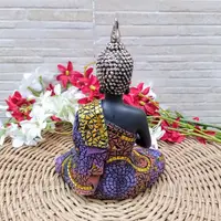 Imagen Estatuilla Buda Resina Manto Con Fantasia Importado