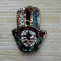 Espejo Decorativo Mano Fatima Venecitas De Indonesia 25 Cm Modelo 2