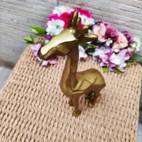 Estatuilla Jirafa Aluminio Importada Oriente Pushkar Tienda Dorado