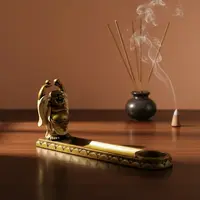 Porta Sahumerios De Resina Indonesia Artesanal Import Regalo Blanco Buda