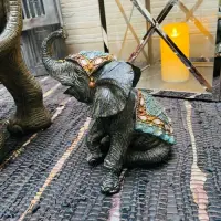 Elefante Abundancia Artesanal 20 Cm Importado Resina