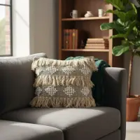 Fundas De Almohadon Rusticos De 45 X 45cm  De India Oferta