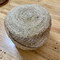 Puff Natural Yute Rustico Importado Banco Mesa Artesanal Modelo 4