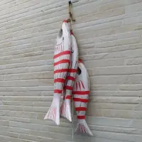 Movil Decorativo Tira Pez Artesanl Colgante Madera Indonesia