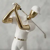 Escultura Estatua Golfista Decorativa Diseño Exclusivo Blanco 2