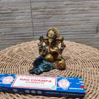 Estatuilla Resina Ganesha Reposando Traída D India Importado