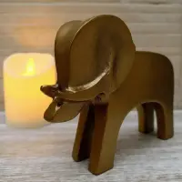 Estatuilla Elefante Aluminio Import Oriente Deco Hogar 17 Cm