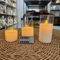 Juego 3 Velas Led C Movimiento Control Remoto Pushkar Tienda