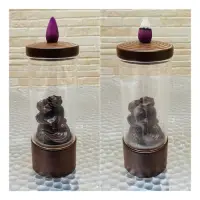 Cascada Humo Cristal 17 Cm Importada Con 10 Conos De Regalo Marrón Modelo 1
