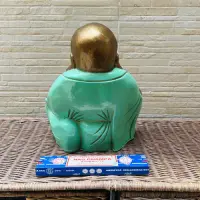 Buda Ottei Apto Exterior Artesanal Hecho En Resina Importado