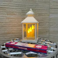 Farol 22 Cm Con 3 Velas Led Fanal Zen A Pila Importado 