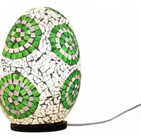 Lampara Velador Huevo Venecitas Import De Indonesia Pushkar Negro Verde Y Blanco,
