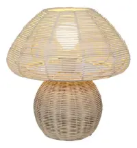 Velador Artesanal Rattan Indonesia Artesanal Tendencia Impor Marrón Claro