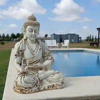 Buda Mega Gigante En Resina Apto Exterior  Figura Zen Jardín